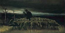 Haga click para ver la imagen ampliada 1884 shepherd with a flock of sheep.jpg